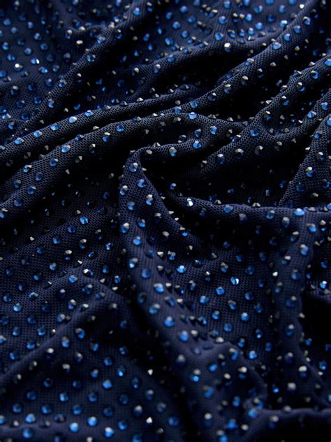 Buy Navy Heatseal Sparkle Mesh Top from Next India