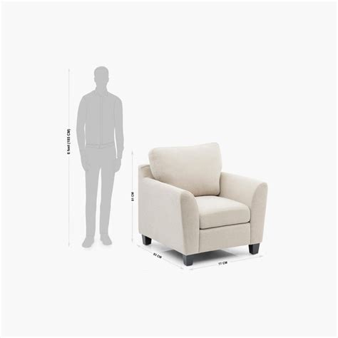 Buy Larissa Martini Fabric 1-Seater Sofa - Beige from Home Centre at ...