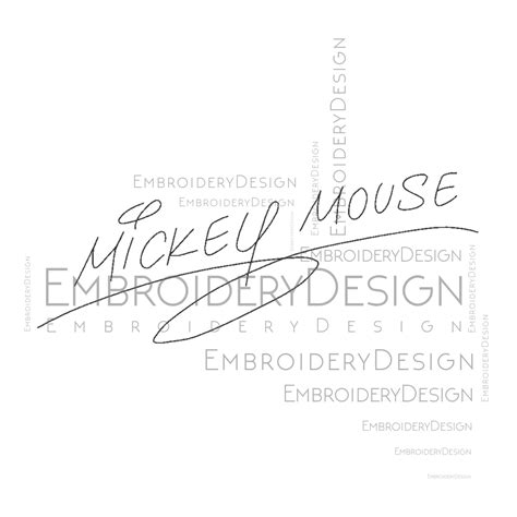 Mickey Mouse Autograph - Anita Kóródi - SvgEmbroideryDesign