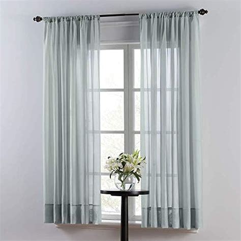 SmartSheer Insulating Sheer Window Panel, Spa Blue, 59"L x 108"W ...