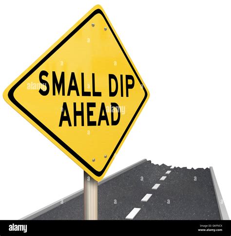 Small Dip Ahead - Warning Sign and Road Stock Photo - Alamy