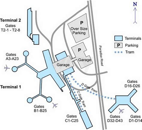 LAS Airport Map – Harry Reid International Airport Map