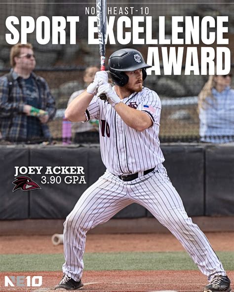 Franklin Pierce Baseball | At the top 📚⚾️ Joey Acker has been named the ...