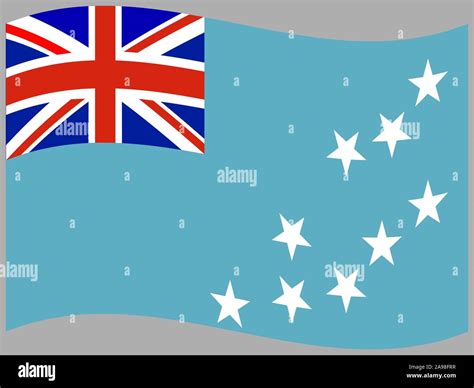 Beautiful national flag of Tuvalu, know as Ellice islands, original ...