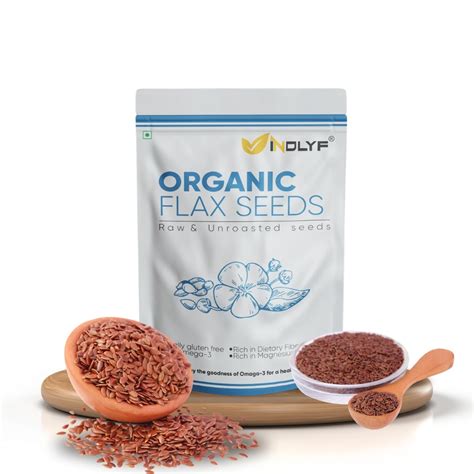 Raw Unroasted Flax Seeds naturally rich in Omega-3 fatty acids Helps i ...