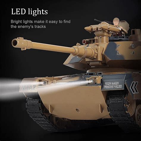 Fisca 1/18 Remote Control Tank 2.4Ghz, 15 Channel M1A2 RC Tank with ...