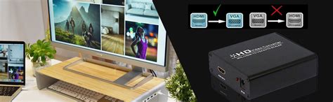 PremiumAV HD MHL/HDMI to VGA Scaler Converter Box Adapter (Black) - Buy ...