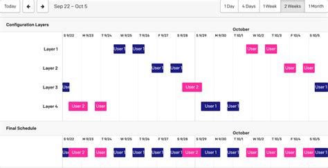 Image result for Schedule Examples