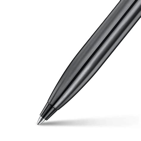 Sheaffer 100 9375 Ionic Gunmetal Grey Ballpoint Pen with Shiny PVD Tri
