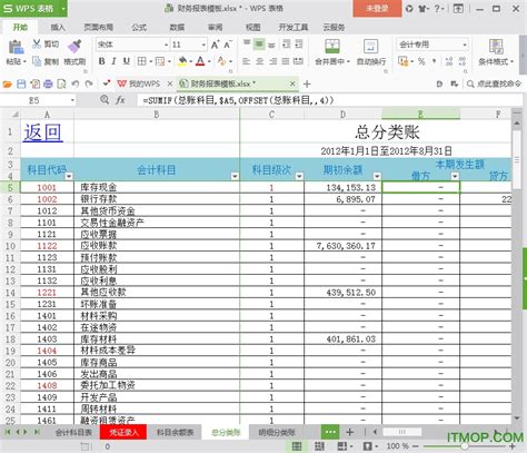 小企业记账Excel模板图片_财务报表_EXCEL模板-图行天下素材网