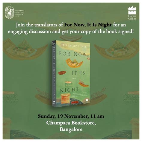 A Conversation with the Translators of 'For Now, It Is Night' | 19 Nov ...