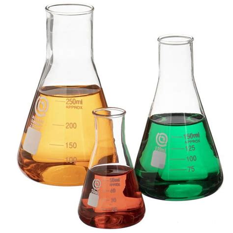 Modern Curiosity Glass Erlenmeyer Flask Set, 1000mL, Borosilicate ...