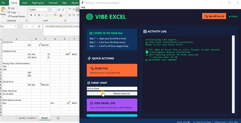 Vibe Excel — Fix Excel Formula Errors in One Click | Free Windows App