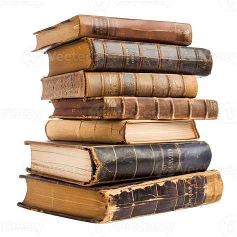 stack of vintage books transparent background 47732490 PNG