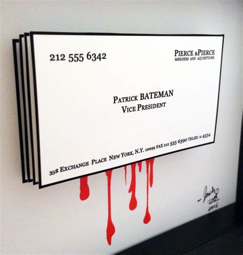 American Psycho Business Card Template 的图像结果