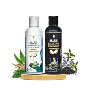 Buy ALLUS KALONJI INDIGO OIL | ALLUS MORINGA-FENUGREEK HAIR OIL | FOR ...