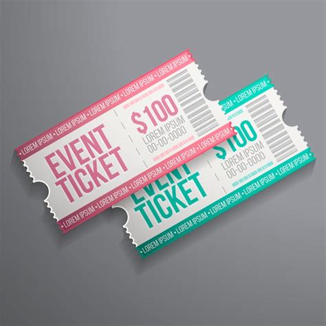 Ticket mockup-Vektoren – Lade kostenlose, hochwertige Vektoren von ...