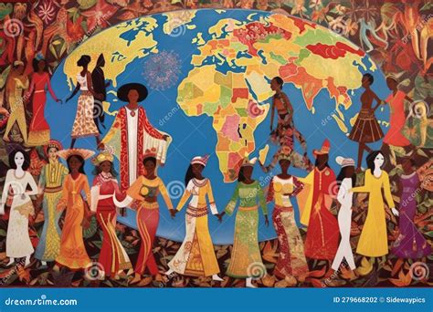 Cultural Assimilation - Generative AI Stock Illustration - Illustration ...