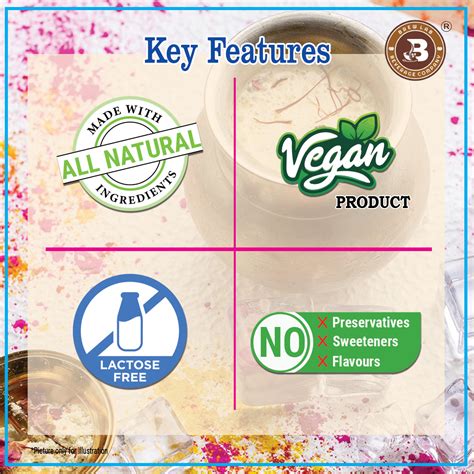 Brew Lab Vegan Thandai Drink Mix with Badam, Kesar and Elaichi | 100% ...