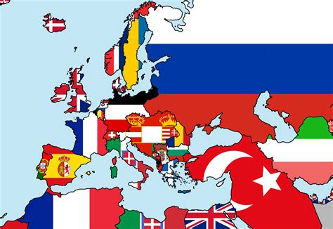 Europe Flag Map 1914 at Thomas Gabaldon blog