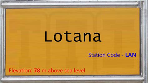 LAN / Lotana Railway Station | Train Arrival / Departure Timings at Lotana
