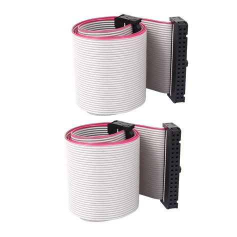 Generic 2pcs 2.54mm 34-Pin Female to Female IDE PATA Flat Ribbon Cable ...