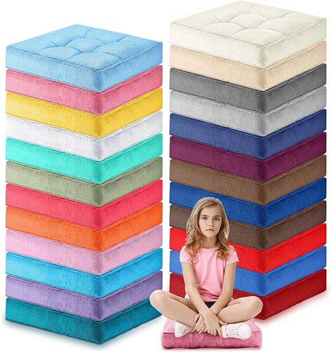 Amazon.com: Fumete 24 Pcs Square Floor Pillows for Kids and Adult 16 ...