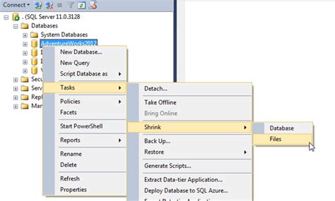 How to Shrink the log file (.ldf) in SQL Server Management Studio ...