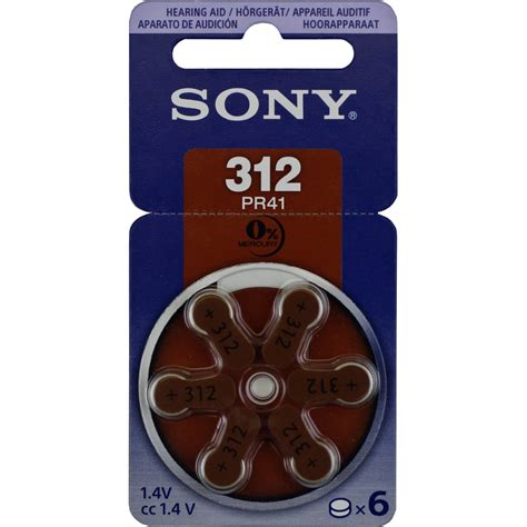 Size 312 Hearing Aid Batteries - 6 Pack: BatteryMart.com
