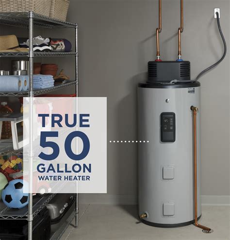 GE® Smart 50 Gallon Electric Water Heater with Flexible Capacity ...