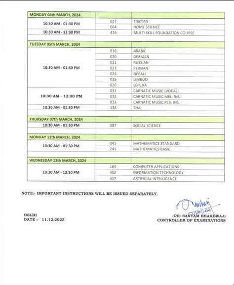CBSE Class 10, 12 Datesheet 2024 RELEASED: Check LIVE updates on CBSE ...