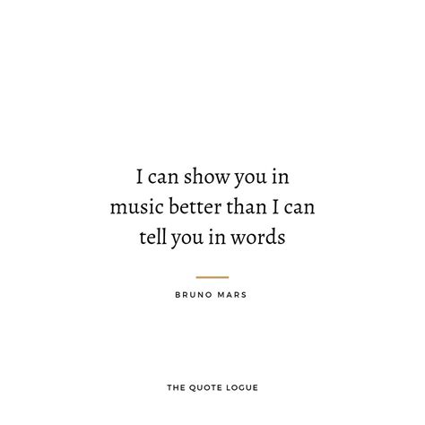 Bruno Mars Music Quote in Black and White - Bruno Mars Song Quotes
