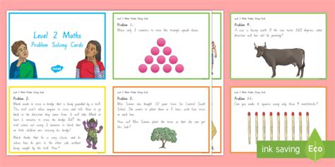 Maths Problem Solving Questions For Kids - Challenge Cards