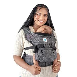 SOULSLINGS 4-in-1 Lali Baby Carrier Bag- Grey - Linen | Compact ...