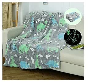 Buy Sisliya Glow in The Dark Blanket - Dinosaurs for Toddler- Kids-Teen ...