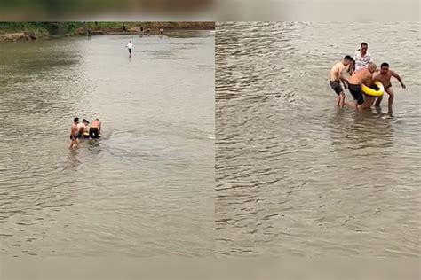 【湖北】两小伙野泳溺水 陌生市民从四面接连下水施救 网友：义无反顾飞奔救人的样子真帅