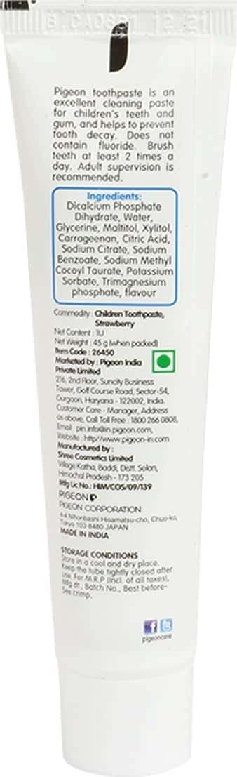 Buy PIGEON CHILDREN TOOTHPASTE STRAWBERRY - 45 GMS Online & Get Upto 60 ...