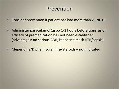 FEBRILE NON HEMOLYTIC TRANSFUSION REACTION | PPTX