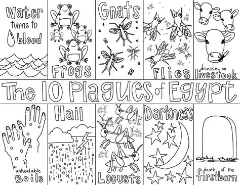 Ten Plagues Coloring Pages Moses And The 10 Plagues Coloring