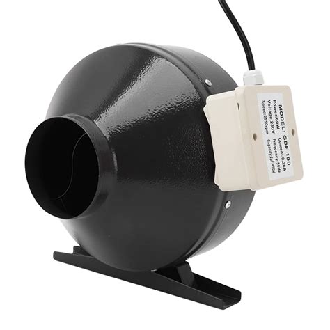 Inline Duct Ventilation Fan, Low Noise Powerful Airflow 2575 RPM Speed ...