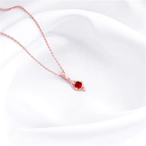 GIVA Rose Gold Chain|Rose Gold Falling Dew in Red Pendant With Link ...