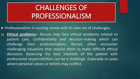 Professionalism in the nursing profession | PPTX