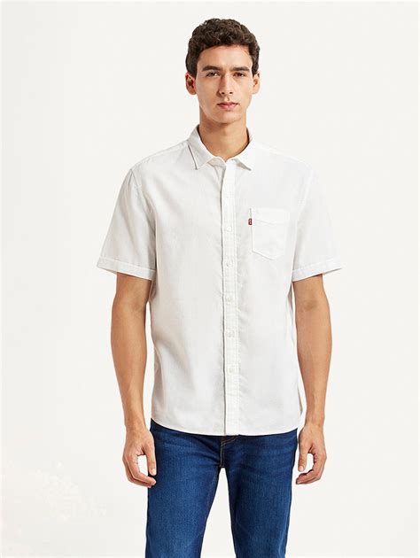 Men's Solid White Slim Fit Oxford Shirt – Levis India Store