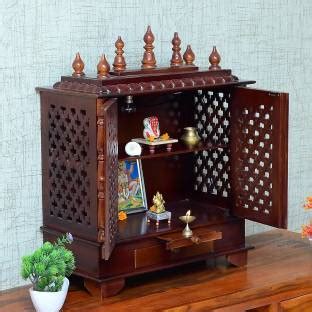 FurniGully Mandir Solid Wood Home Temple Price in India - Buy ...