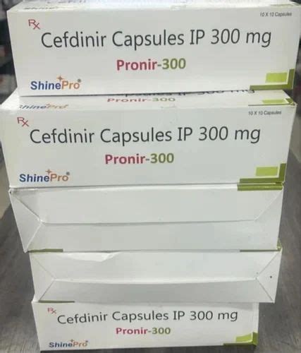 Pronir Cefdinir 300Mg Capsule at ₹ 300/stripe | Cefdinir Dispersible ...