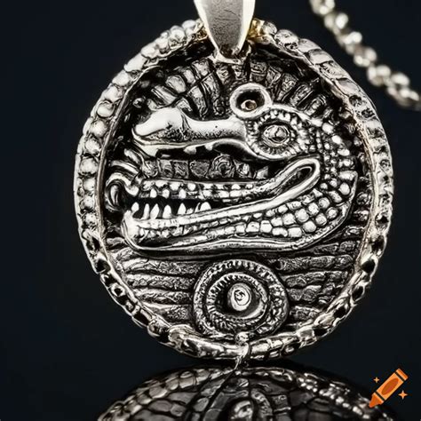 Platinum pendant with Egyptian crocodile deity on Craiyon