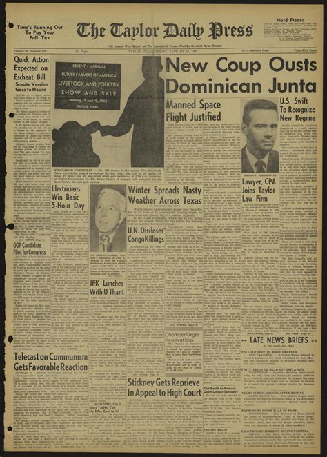 The Taylor Daily Press (Taylor, Tex.), Vol. 48, No. 339, Ed. 1 Friday ...