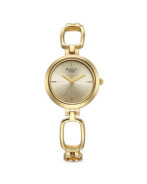Timex Men White Dial & Gold Toned Stainless Steel Analogue Multi ...