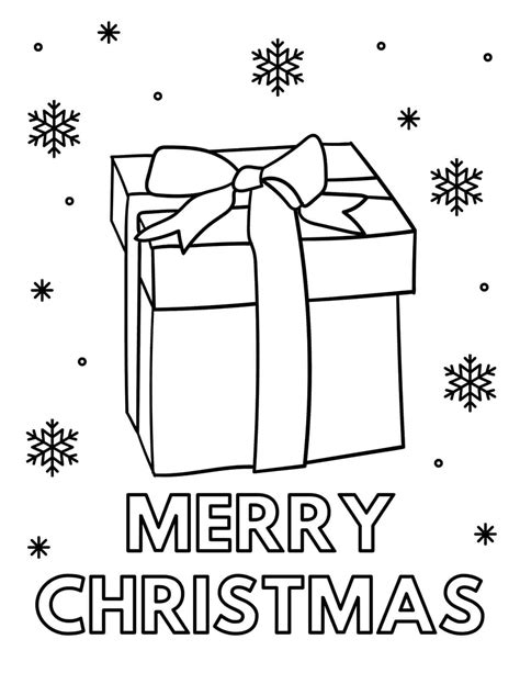Christmas Coloring Pages Present
