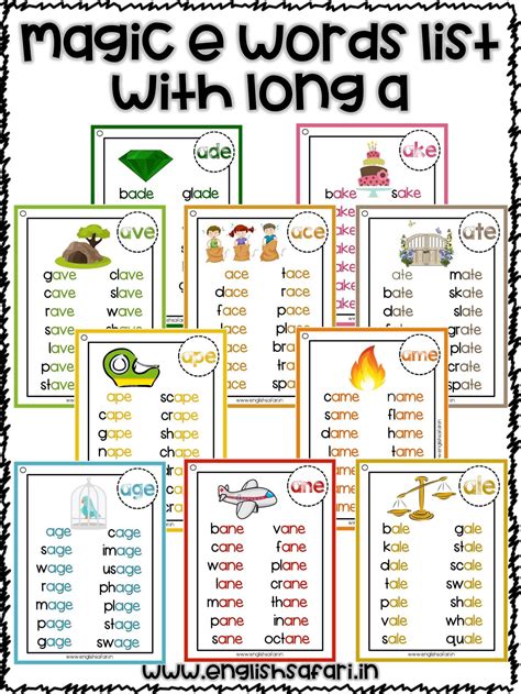 Long Vowel Silent E Word List at Jodi Fore blog